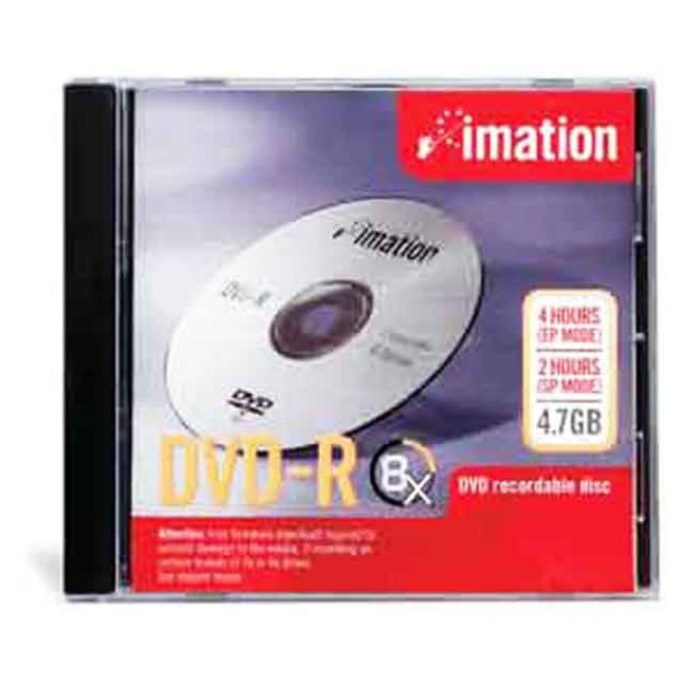 Imation 8X DVD-R 4.7GB Recordable Disc With Case - 17157, 10 Pack